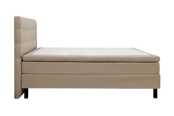 Hilton Komplett Sengpakke 180x200 cm Kontinentalseng med rutet sengegavl - Beige - Møbler - Senger - Kontinentalsenger