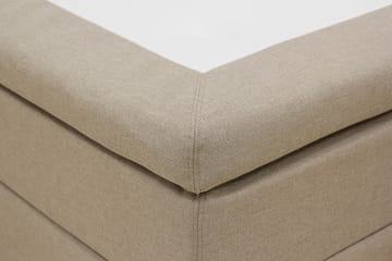 Hilton Komplett Sengpakke 180x200 cm Kontinentalseng med rutet sengegavl - Beige - Møbler - Senger - Kontinentalsenger