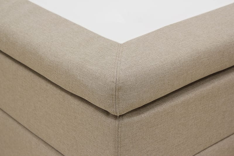 Hilton Komplett Sengpakke 180x200 cm Kontinentalseng med rutet sengegavl - Beige - Møbler - Senger - Kontinentalsenger