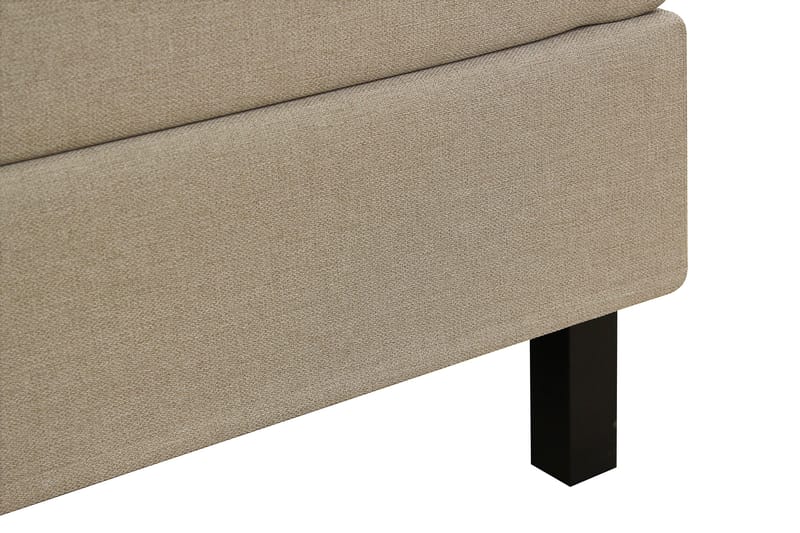 Hilton Komplett Sengpakke 180x200 cm Kontinentalseng med rutet sengegavl - Beige - Møbler - Senger - Kontinentalsenger