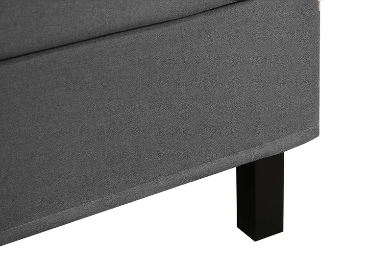 Hilton Komplett Sengpakke 180x200 cm Kontinentalseng med rutet sengegavl - Grå - Møbler - Senger - Kontinentalsenger