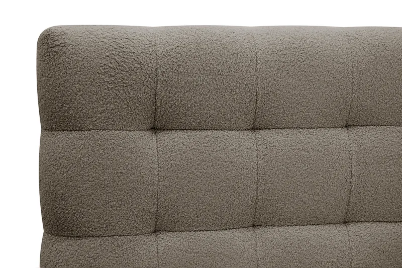 Hilton Komplett Sengpakke 180x200 cm Kontinentalseng med rutet sengegavl i teddy - Brun - Møbler - Senger - Kontinentalsenger