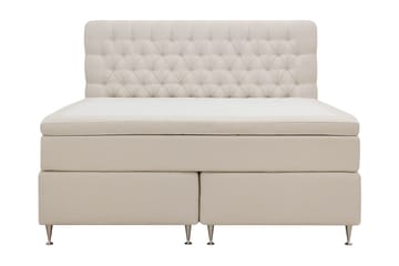 Hilton luksus Komplett Sengpakke 160x200 cm Kontinentalseng med knappet sengegavl i bouclé