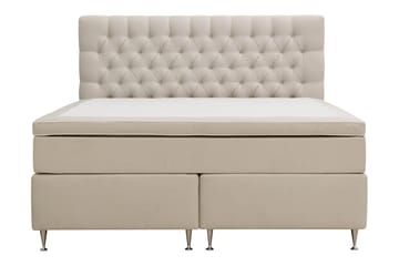 Hilton luksus Komplett Sengpakke 160x200 cm Kontinentalseng med knappet sengegavl i fløyel