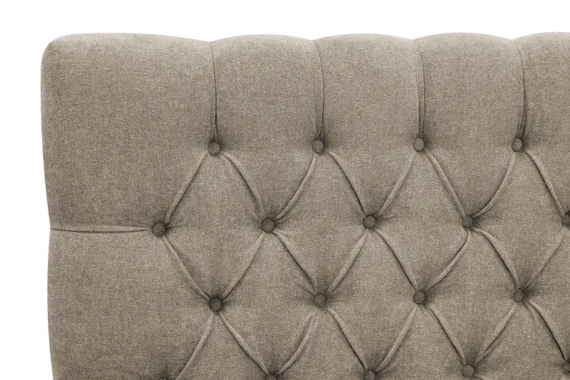 Hilton Lyx Komplett sengepakke 180x200 cm Kontinentalseng med knappet sengegavl i chenille - Brun - Møbler - Senger - Kontinentalsenger