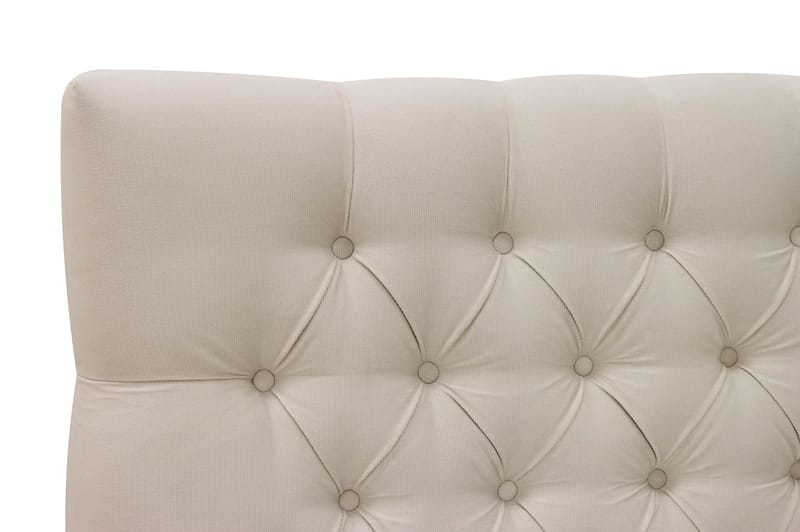 Hilton lyx Komplett Sengpakke 160x200 cm Kontinentalseng med knappet sengegavl - Beige - Møbler - Senger - Kontinentalsenger