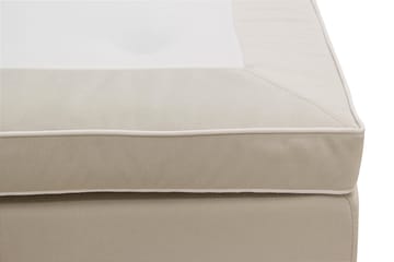 Hilton lyx Komplett Sengpakke 160x200 cm Kontinentalseng med knappet sengegavl - Beige - Møbler - Senger - Kontinentalsenger