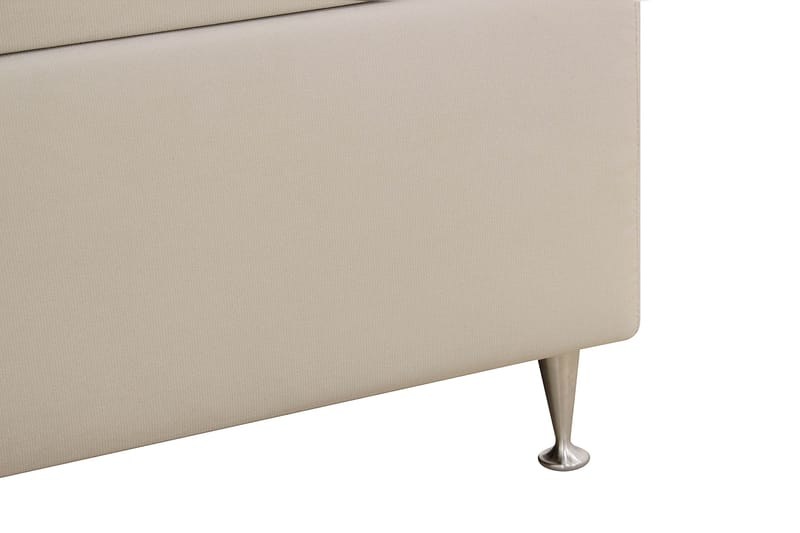 Hilton lyx Komplett Sengpakke 160x200 cm Kontinentalseng med knappet sengegavl - Beige - Møbler - Senger - Kontinentalsenger
