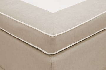 Hilton lyx Komplett Sengpakke 160x200 cm Kontinentalseng med knappet sengegavl - Beige - Møbler - Senger - Kontinentalsenger