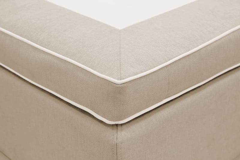 Hilton lyx Komplett Sengpakke 160x200 cm Kontinentalseng med knappet sengegavl - Beige - Møbler - Senger - Kontinentalsenger