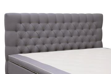 Hilton lyx Komplett Sengpakke 160x200 cm Kontinentalseng med knappet sengegavl - Grå - Møbler - Senger - Kontinentalsenger