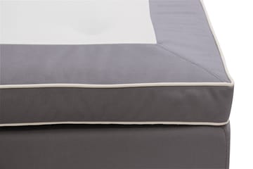 Hilton lyx Komplett Sengpakke 160x200 cm Kontinentalseng med knappet sengegavl - Grå - Møbler - Senger - Kontinentalsenger