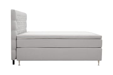 Hilton lyx Komplett Sengpakke 160x200 cm Kontinentalseng med knappet sengegavl - Gr�å - Møbler - Senger - Kontinentalsenger