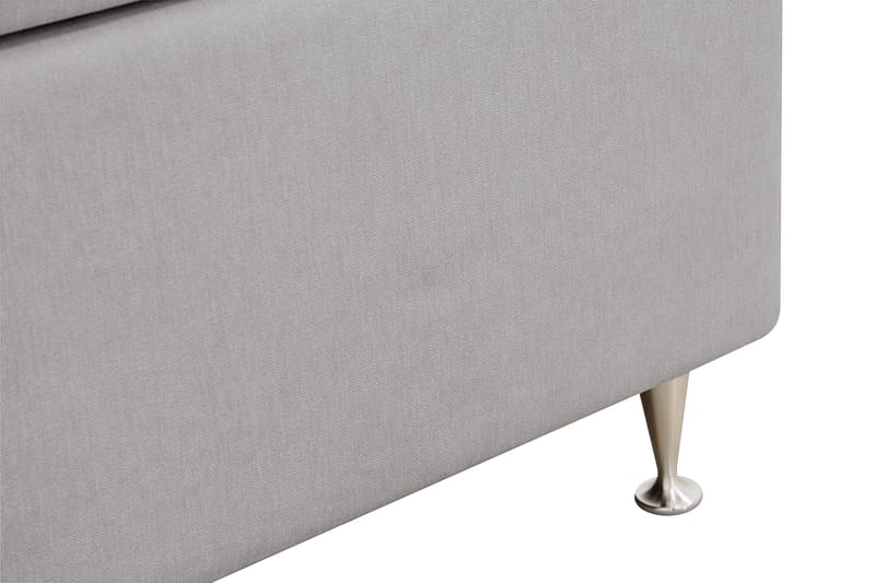 Hilton lyx Komplett Sengpakke 160x200 cm Kontinentalseng med knappet sengegavl - Grå - Møbler - Senger - Kontinentalsenger