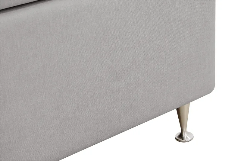 Hilton Lyx Komplett Sengpakke 160x200 cm Kontinentalseng med knappet sengegavl - Grå - Møbler - Senger - Kontinentalsenger