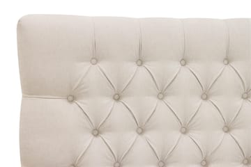 Hilton lyx Komplett Sengpakke 160x200 cm Kontinentalseng med knappet sengegavl - Lys Beige - Møbler - Senger - Kontinentalsenger