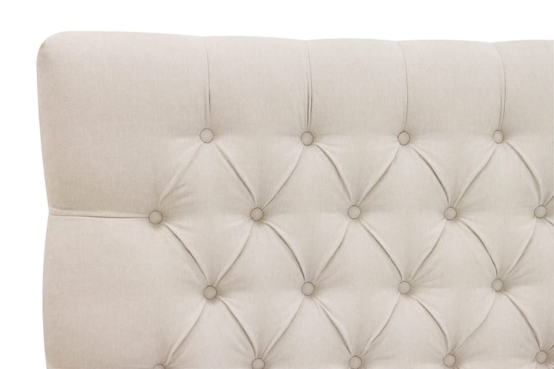 Hilton lyx Komplett Sengpakke 160x200 cm Kontinentalseng med knappet sengegavl - Lys Beige - Møbler - Senger - Kontinentalsenger