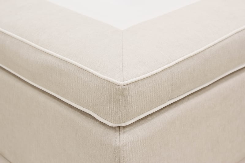 Hilton lyx Komplett Sengpakke 160x200 cm Kontinentalseng med knappet sengegavl - Lys Beige - Møbler - Senger - Kontinentalsenger