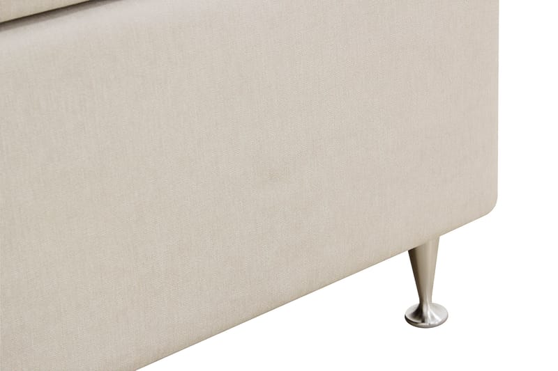 Hilton lyx Komplett Sengpakke 160x200 cm Kontinentalseng med knappet sengegavl - Lys Beige - Møbler - Senger - Kontinentalsenger