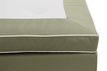 Hilton lyx Komplett Sengpakke 160x200 cm Kontinentalseng med knappet sengegavl - Olive - Møbler - Senger - Kontinentalsenger