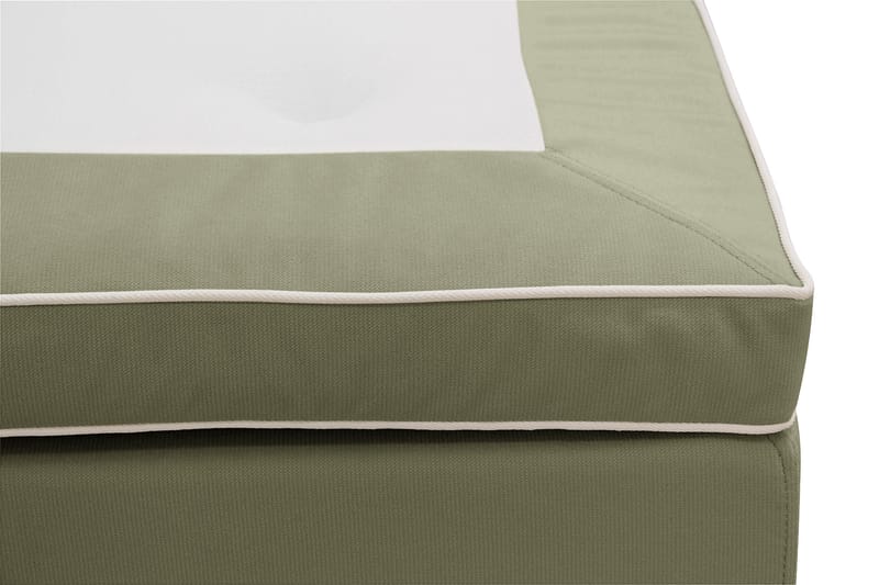 Hilton lyx Komplett Sengpakke 160x200 cm Kontinentalseng med knappet sengegavl - Olive - Møbler - Senger - Kontinentalsenger