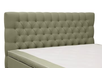 Hilton lyx Komplett Sengpakke 160x200 cm Kontinentalseng med knappet sengegavl - Olive - Møbler - Senger - Kontinentalsenger