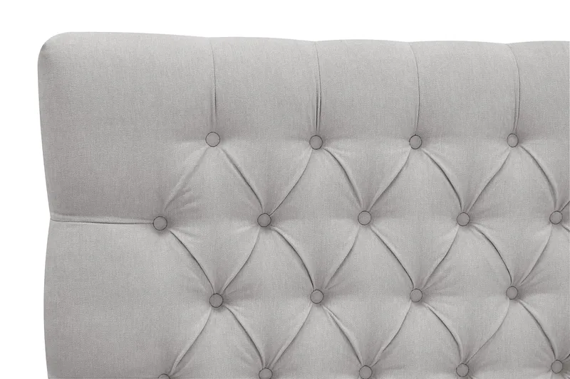 Hilton Lyx Komplett Sengpakke 180x200 cm Kontinentalseng med knappet sengegavl - Grå - Møbler - Senger - Kontinentalsenger