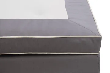 Hilton Lyx Komplett Sengpakke 180x200 cm Kontinentalseng med knappet sengegavl i fløyel - Grå - Møbler - Senger - Kontinentalsenger