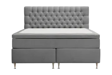 Hilton Lyx Komplett Sengpakke 180x200 cm Kontinentalseng med knappet sengegavl i fløyel