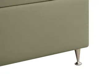 Hilton Lyx Komplett Sengpakke 180x200 cm Kontinentalseng med knappet sengegavl i fløyel - Olive - Møbler - Senger - Kontinentalsenger
