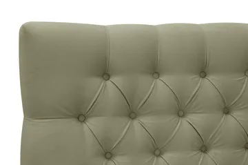 Hilton Lyx Komplett Sengpakke 180x200 cm Kontinentalseng med knappet sengegavl i fløyel - Olive - Møbler - Senger - Kontinentalsenger