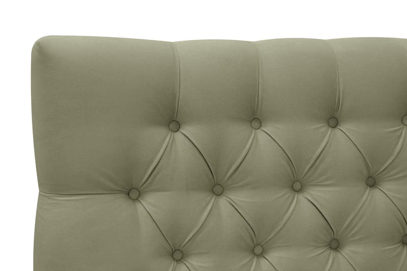 Hilton Lyx Komplett Sengpakke 180x200 cm Kontinentalseng med knappet sengegavl i fløyel - Olive - Møbler - Senger - Kontinentalsenger