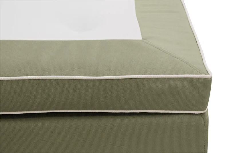Hilton Lyx Komplett Sengpakke 180x200 cm Kontinentalseng med knappet sengegavl i fløyel - Olive - Møbler - Senger - Kontinentalsenger
