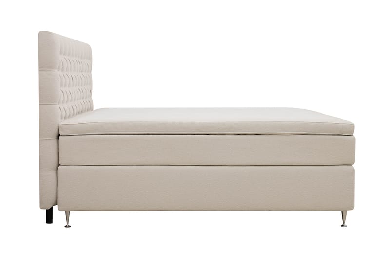 Hilton lyx Komplett Sengpakke 180x200 cm Kontinentalseng med knappet sengegavl - Ivory - Møbler - Senger - Kontinentalsenger