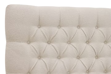 Hilton lyx Komplett Sengpakke 180x200 cm Kontinentalseng med knappet sengegavl - Ivory - Møbler - Senger - Kontinentalsenger