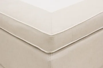 Hilton Lyx Komplett Sengpakke 180x200 cm Kontinentalseng med knappet sengegavl - Lys Beige - Møbler - Senger - Kontinentalsenger