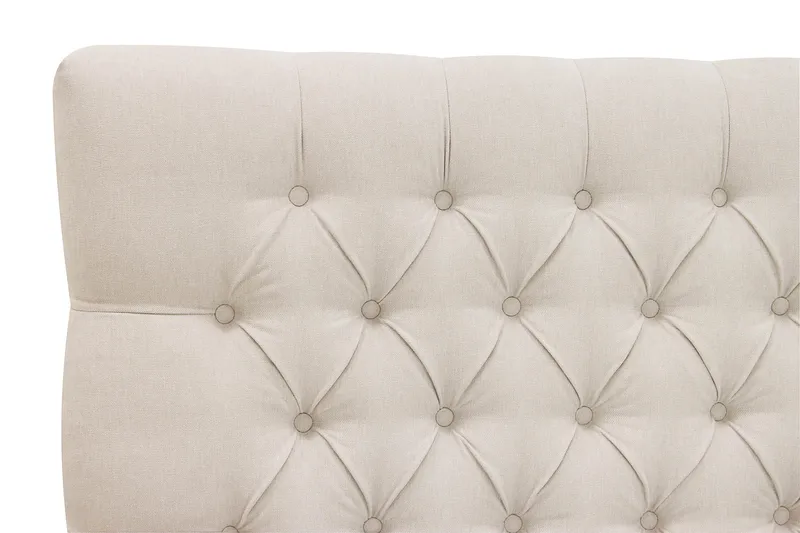 Hilton Lyx Komplett Sengpakke 180x200 cm Kontinentalseng med knappet sengegavl - Lys Beige - Møbler - Senger - Kontinentalsenger