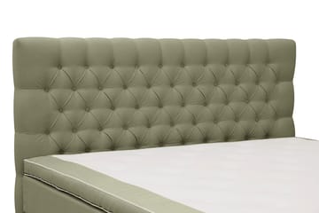 Hilton lyx Komplett Sengpakke 180x200 cm Kontinentalseng med knappet sengegavl - Olive - Møbler - Senger - Kontinentalsenger