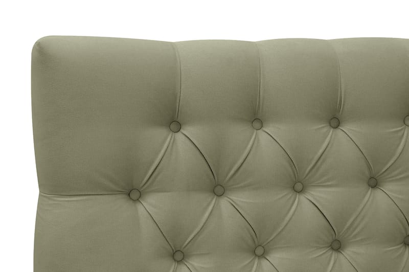 Hilton lyx Komplett Sengpakke 180x200 cm Kontinentalseng med knappet sengegavl - Olive - Møbler - Senger - Kontinentalsenger