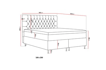 Hilton Lyx Kontinentalseng 180x200 cm - Beige - Møbler - Senger - Kontinentalsenger
