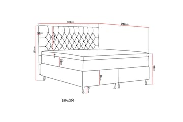 Hilton Lyx Kontinentalseng 180x200 cm - Beige - Møbler - Senger - Kontinentalsenger