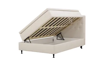 Hilton Plus Komplett sengepakke med oppbevaring 120x200 cm - Lys beige - Møbler - Senger - Senger med oppbevaring