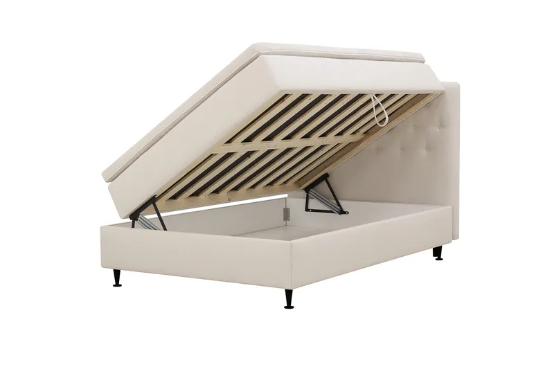 Hilton Plus Komplett sengepakke med oppbevaring 140x200 cm - Lys beige - Møbler - Senger - Senger med oppbevaring