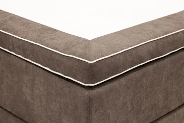 Hilton Premium komplett sengepakke 180x200 cm kontinentalseng med sengegavl - Brunt stoff - Møbler - Senger - Kontinentalsenger