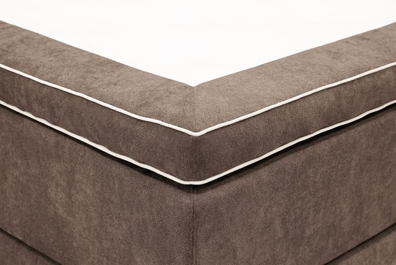 Hilton Premium komplett sengepakke 180x200 cm kontinentalseng med sengegavl - Brunt stoff - Møbler - Senger - Kontinentalsenger