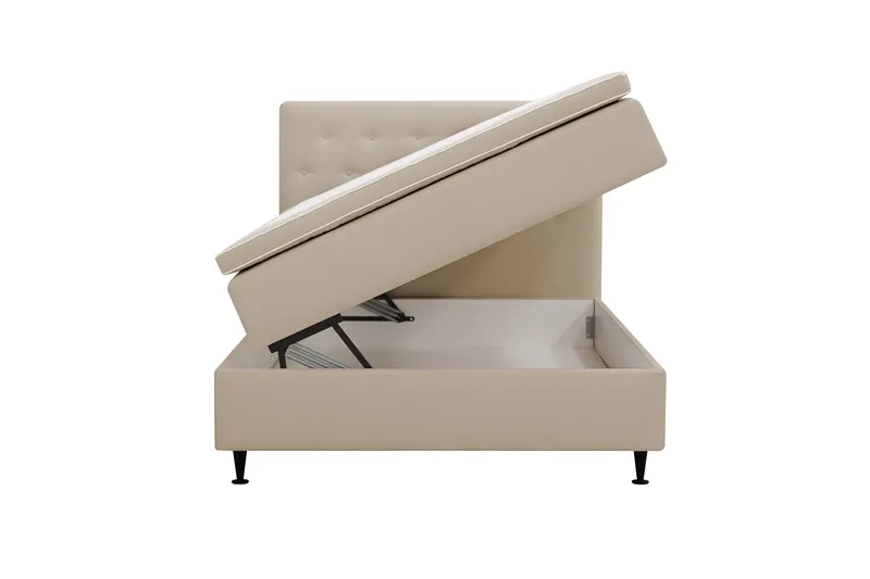 Hilton Plus Komplett sengepakke med oppbevaring 120x200 cm - Beige - Møbler - Senger - Enkeltsenger