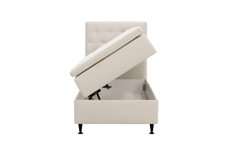 Hilton Plus Komplett sengepakke med oppbevaring 90x200 cm - Lys beige - Møbler - Senger - Senger med oppbevaring