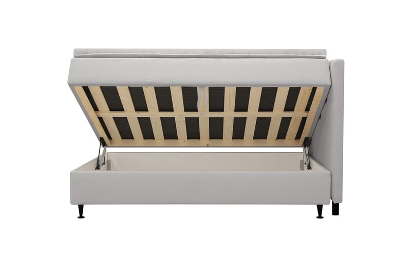 Hilton Plus Kontinentalseng med oppbevaring 140x200 cm - Grå - Møbler - Senger - Kontinentalsenger