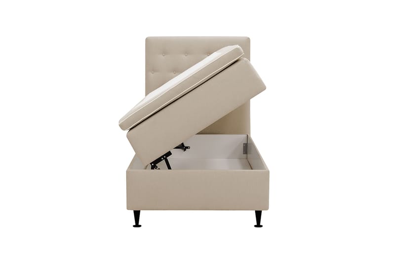 Hilton Plus Komplett sengepakke med oppbevaring 90x200 cm - Beige - Møbler - Senger - Enkeltsenger