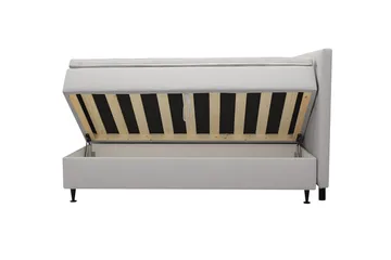 Hilton Plus Komplett sengepakke med oppbevaring 180x200 cm - Grå - Møbler - Senger - Kontinentalsenger